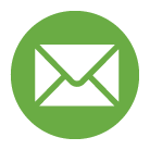 green envelope symbol email