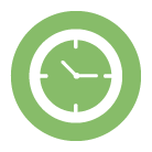 green clock symbol